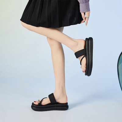 (W) Exull Yi Si Q 'Sandal Sol Tebal Gaya Jempol' 73165690 2