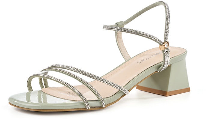 (W) (レディース) EXULL Yi Si Q『グリーン宝石ストラップブロックヒール』1216400240 1216400240 Purchase (W) (レディース) EXULL Yi Si Q『グリーン宝石ストラップブロックヒール』1216400240 1216400240