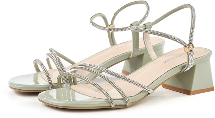 (W) (レディース) EXULL Yi Si Q『グリーン宝石ストラップブロックヒール』1216400240 1216400240 Details for (W) (レディース) EXULL Yi Si Q『グリーン宝石ストラップブロックヒール』1216400240 1216400240