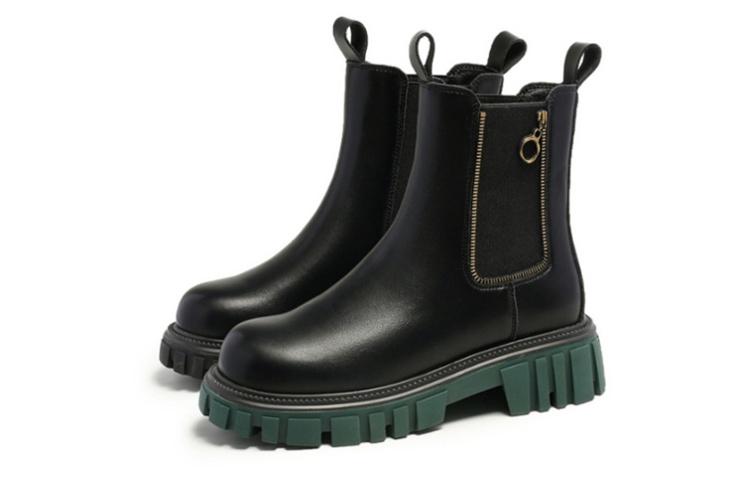 (W) Exull Yi Si Q 'Green Zippered Chelsea Boots' 圖 2