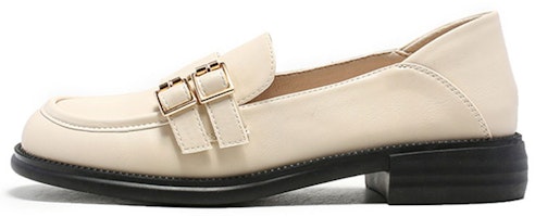 (Women) Exull Yi Si Q 'Ivory British Style Comfort Casual Flats' 1315101671 (Women) Exull Yi Si Q 'Ivory British Style Comfort Casual Flats' 1315101671
