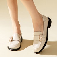 (W) (レディース) Exull Yi Si Q「アイボリーブリティッシュスタイル快適フラットシューズ」1315101671 1315101671 Purchase (W) (レディース) Exull Yi Si Q「アイボリーブリティッシュスタイル快適フラットシューズ」1315101671 1315101671