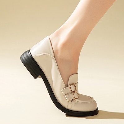 (Women) Exull Yi Si Q 'Ivory British Style Comfort Casual Flats' 1315101671 Details for (Women) Exull Yi Si Q 'Ivory British Style Comfort Casual Flats' 1315101671