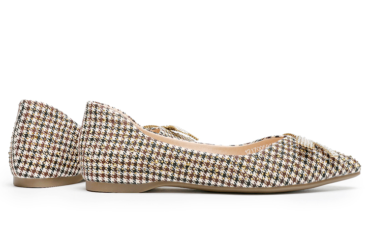 Order (W) Exull Yi Si Q 'Punta Afilada Marrón Claro con Piedras de Cristal' 12I7005080