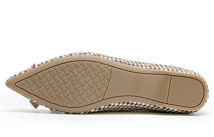 Shop (W) Exull Yi Si Q 'Punta Afilada Marrón Claro con Piedras de Cristal' 12I7005080