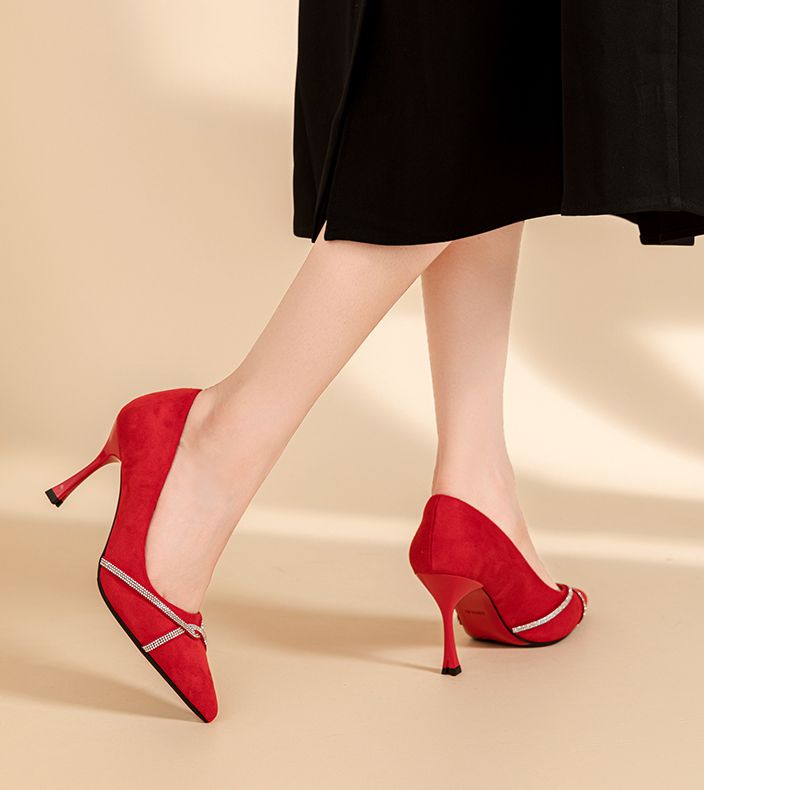 Shop (W) Exull Yi Si Q 'Tumit Stiletto Batu Permata Merah' 1217004510