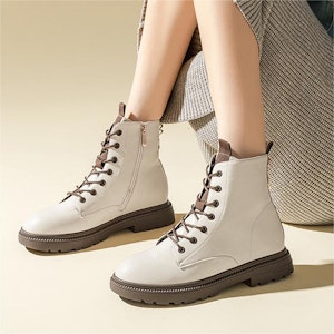 (W) Exull易思Q马丁靴‘米色厚底靴’ 1218619871 Purchase (W) Exull易思Q马丁靴‘米色厚底靴’ 1218619871