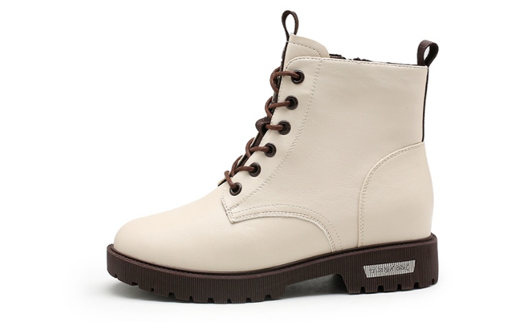 (Women) Exull Yi Si Q Chunky Heel Lace-Up Ankle Boot 'White' 1218608371