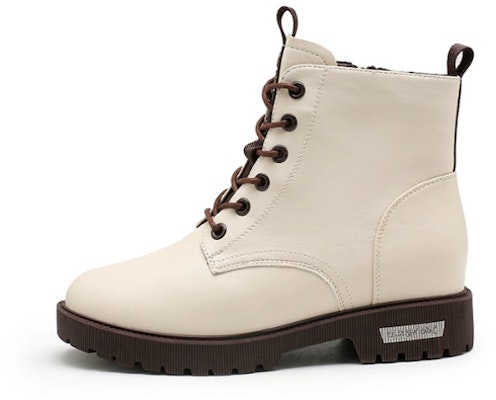 (Women) Exull Yi Si Q Chunky Heel Lace-Up Ankle Boot 'White' 1218608371 Buy (Women) Exull Yi Si Q Chunky Heel Lace-Up Ankle Boot 'White' 1218608371