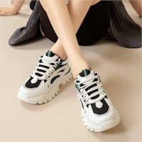 (W) Exull Yi Si Q Fabric Mesh Tapak Tebal Kasut Ringan 'Black Dad Shoe' 1217704460 Purchase (W) Exull Yi Si Q Fabric Mesh Tapak Tebal Kasut Ringan 'Black Dad Shoe' 1217704460