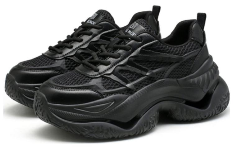 Lookbook EXULL 依思Q 織物厚底運動休閒老爹鞋 女款 黑色