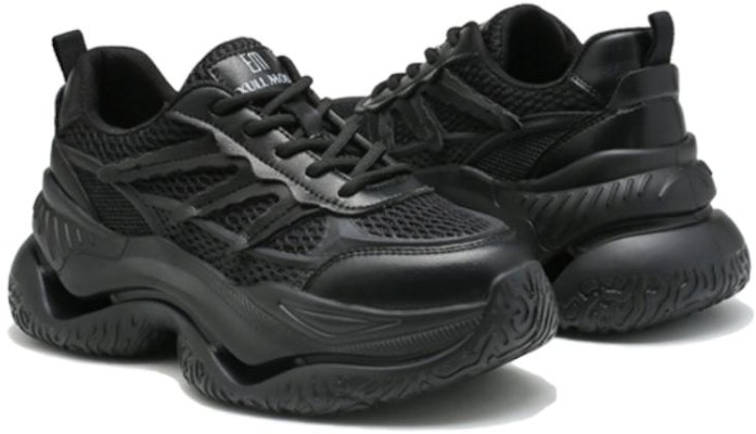 EXULL 依思Q 織物厚底運動休閒老爹鞋 女款 黑色 Shop EXULL 依思Q 織物厚底運動休閒老爹鞋 女款 黑色