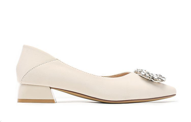 (W) EXULL Yi Si Q High Heels 'Rhinestone Pointed-Toe Beige' 圖 2