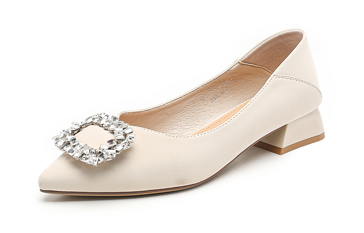 (W) EXULL Yi Si Q High Heels 'Rhinestone Pointed-Toe Beige' 圖 3