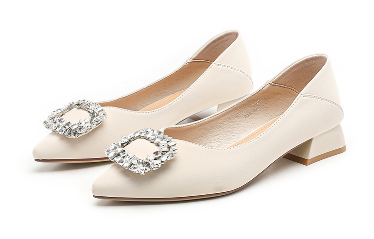 (W) EXULL Yi Si Q High Heels 'Rhinestone Pointed-Toe Beige' 圖 4