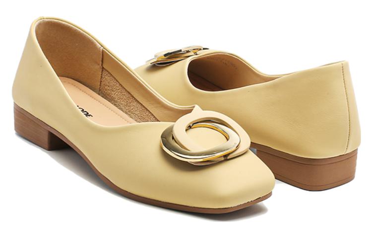 Order EXULL 依思Q 皮革時尚簡約休閒單鞋 2.3公分 女款 黃色