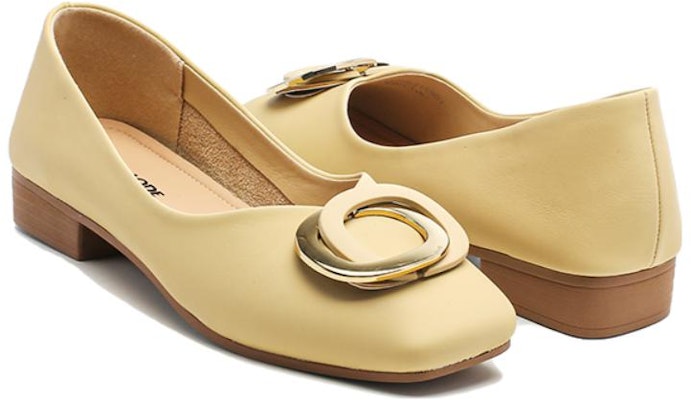 EXULL 依思Q 皮革時尚簡約休閒單鞋 2.3公分 女款 黃色 Order EXULL 依思Q 皮革時尚簡約休閒單鞋 2.3公分 女款 黃色