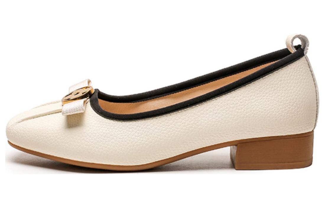 Buy (W) Exull Yi Si Q Sepatu Datar Kulit 'Beige' 72I7006571