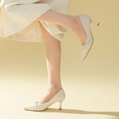 (Women) EXULL Yi Si Q Leather High Heels 'Simplified Fashion Beige' 1315008171 Shop (Women) EXULL Yi Si Q Leather High Heels 'Simplified Fashion Beige' 1315008171