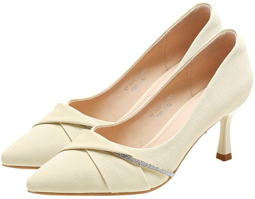 (Women) EXULL Yi Si Q Leather High Heels 'Simplified Fashion Beige' 1315008171 1