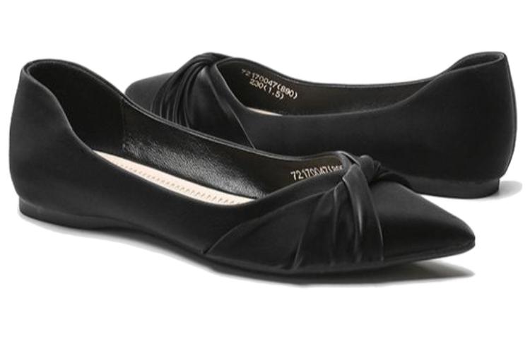 (W) Exull Yi Si Q Leather Pointed Toe Flats 'Black Casual' 圖 3