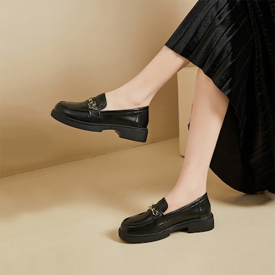 (W) Kasut Exull Yi Si Q Platform Loafers '2cm Kasual' 73171017 1