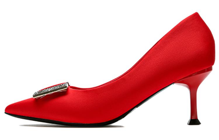 (Women) Exull Yi Si Q Pointed Toe Stiletto High Heels 'Red' 1215006010
