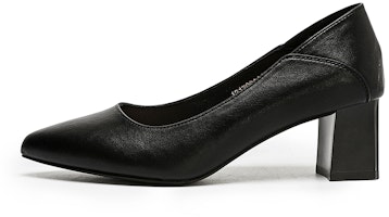 (Women) Exull Yi Si Q PU 5.6cm 'Black Comfort Block Heel Pumps' 12I7009160 (Women) Exull Yi Si Q PU 5.6cm 'Black Comfort Block Heel Pumps' 12I7009160