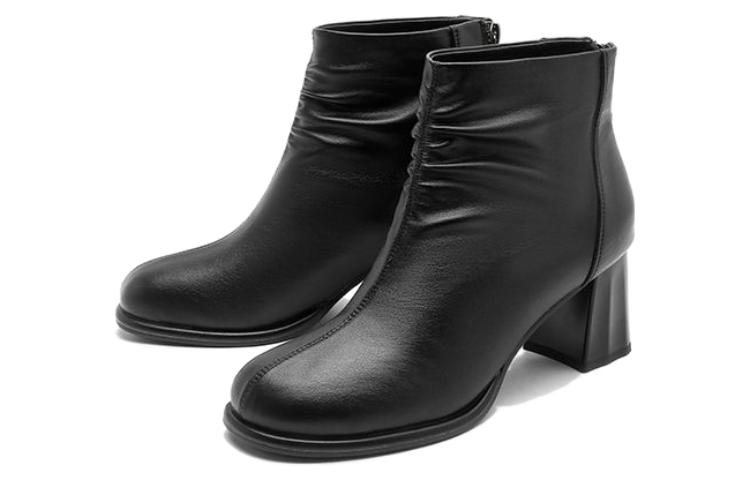 (W) Exull Yi Si Q PU 'Black Casual CMFT Short Boots' 圖 2