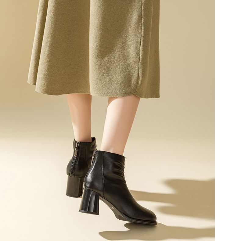 (W) Exull Yi Si Q PU 'Black Casual CMFT Short Boots' 圖 4