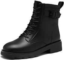 (Women) Exull Yi Si Q PU 'Black Short Tube Martin Boots' 7218605160 (Women) Exull Yi Si Q PU 'Black Short Tube Martin Boots' 7218605160