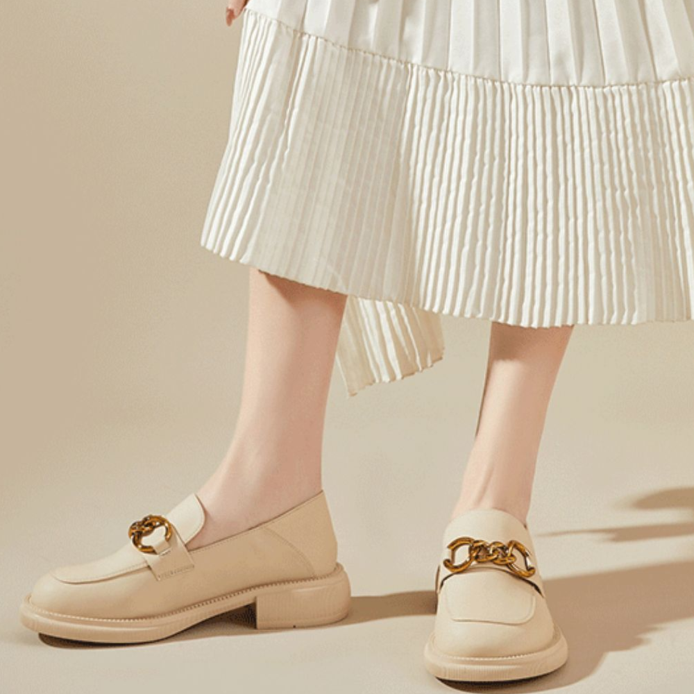 Shop (W) Exull Yi Si Q PU 'Beige Casual con Hebilla de Metal de Moda' 8215103871