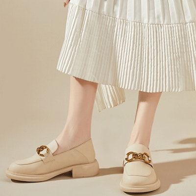 (Women) Exull Yi Si Q PU 'Casual Beige with Fashion Metal Buckle' 8215103871 Shop (Women) Exull Yi Si Q PU 'Casual Beige with Fashion Metal Buckle' 8215103871