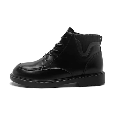 (W) Exull Yi Si Q PU 'Fashion Versatile Ankle Martin Boots Black'
