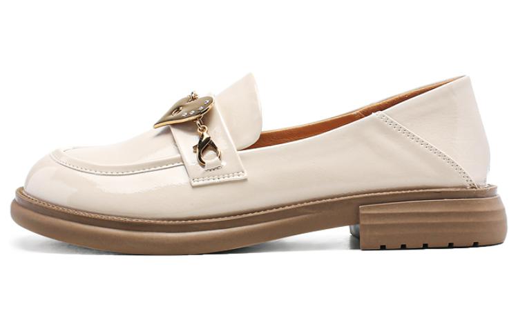 (Women) Exull Yi Si Q PU 'Simple Round Toe Casual Off-White' 7315140371