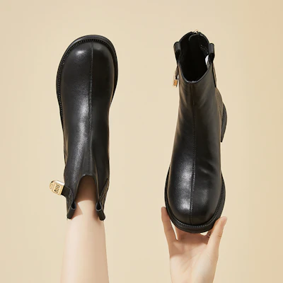 EXULL 依思Q PU 休閒舒適百搭 短靴 3.2cm 女款 4