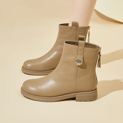 EXULL 依思Q PU 休閒舒適百搭 短靴 3.2cm 女款 9