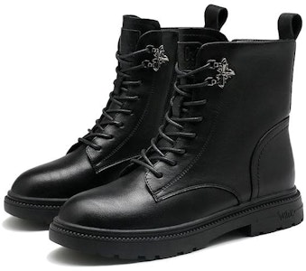 (W) Exull Yi Si Q 圆头厚底马丁靴‘黑色’短筒靴 12I8625860 Order (W) Exull Yi Si Q 圆头厚底马丁靴‘黑色’短筒靴 12I8625860