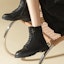 Shop (W) Exull Yi Si Q But Martin Tumit Tebal Hujung Bulat 'Hitam' 12I8625860