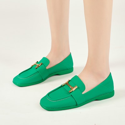 (W) (女性用) Exull Yi Si Q スリッポン 'グリーンメタルバックル' 1216606040 1216606040 Order (W) (女性用) Exull Yi Si Q スリッポン 'グリーンメタルバックル' 1216606040 1216606040