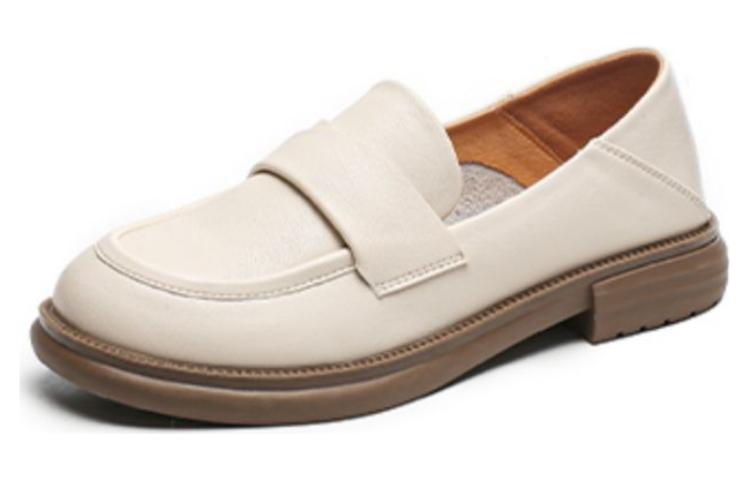 Buy (W) EXULL Yi Si Q Kulit Sintetis Slip-On Inggris 'Beige' 7315100771