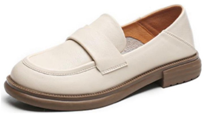 (Women) EXULL Yi Si Q Synthetic Leather British Slip-On 'Beige' 7315100771 Buy (Women) EXULL Yi Si Q Synthetic Leather British Slip-On 'Beige' 7315100771