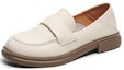 Buy (W) EXULL Yi Si Q Kulit Sintetik Slip-On British 'Beige' 7315100771