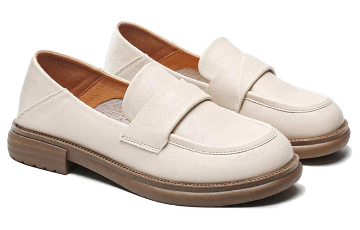 Lookbook (W) EXULL Yi Si Q Kulit Sintetis Slip-On Inggris 'Beige' 7315100771
