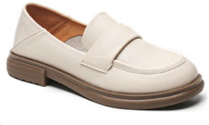 (Women) EXULL Yi Si Q Synthetic Leather British Slip-On 'Beige' 7315100771 Shop (Women) EXULL Yi Si Q Synthetic Leather British Slip-On 'Beige' 7315100771