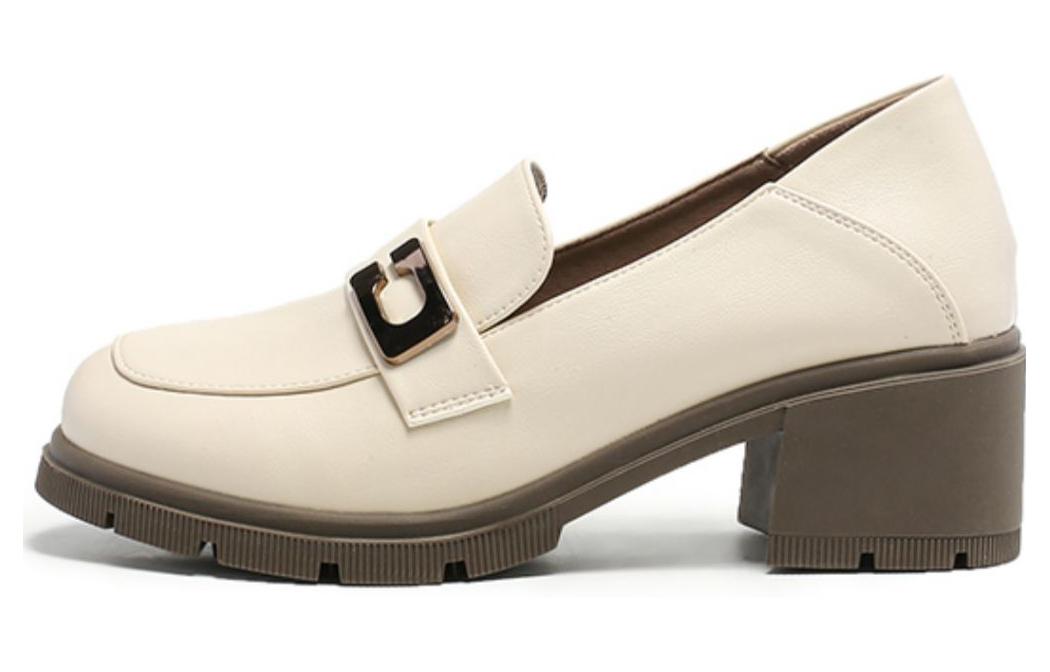 (Women) Exull Yi Si Q Synthetic Leather Fashion Comfortable 'Simple High Heels - Off White' 1315102171