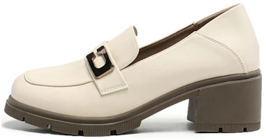 (Women) Exull Yi Si Q Synthetic Leather Fashion Comfortable 'Simple High Heels - Off White' 1315102171 (Women) Exull Yi Si Q Synthetic Leather Fashion Comfortable 'Simple High Heels - Off White' 1315102171