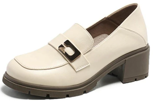 (W) Tacones Altos Simples de Cuero Sintético Cómodos Exull Yi Si Q - Blanco Hueso 1315102171 Order (W) Tacones Altos Simples de Cuero Sintético Cómodos Exull Yi Si Q - Blanco Hueso 1315102171