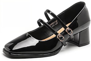 (Women) Exull Yi Si Q Synthetic Leather Fashion Simple Comfort High Heels '5cm Black' 7315001760 (Women) Exull Yi Si Q Synthetic Leather Fashion Simple Comfort High Heels '5cm Black' 7315001760