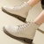 (W) Exull Yi Si Q Kulit Sintetik Fleece Martens 'Krim British' 1218626371